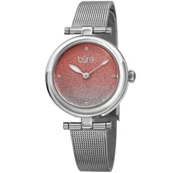Đồng Hồ Nữ Burgi Silver Pink Dial Stainless Steel Mesh Ladies Watch BUR231SSPK Màu Hồng