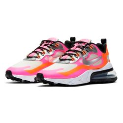Giày Thể Thao Nike Air Max 270 React Pink Grey Orange Shoes CT1834-100 Phối Màu Size 37,5