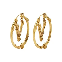 Khuyên Tai Nữ Versace Virtus Hoop In Gold 1001435 1A00620 3J000 Màu Vàng