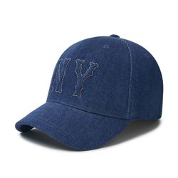 Mũ MLB Embo Logo Denim New York Yankees Ball Cap 3ACPDM04N-50INS Màu Xanh Đậm