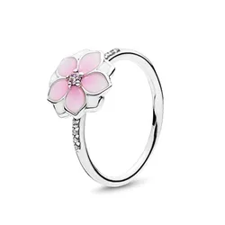 Nhẫn Nữ Pandora Magnolia Bloom Ring 191026PCZ Màu Bạc/Hồng Size 48