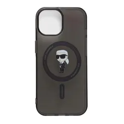 Ốp Điện Thoại Karl Lagerfeld iPhone 15 Phone Case Magsafe Ikonik Black Màu Đen