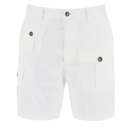 Quần Short Nam Dsquared2 Sexy Cargo Chino S74MU0780S39021100W Màu Trắng Size 46