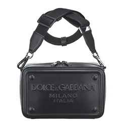 Túi Đeo Chéo Nam Dolce & Gabbana D&G Crossbody Bag In Calfskin With Embossed Logo Màu Đen