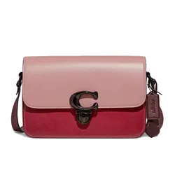 Túi Đeo Chéo Nữ Coach Studio Shoulder Bag In Colorblock C6638 Màu Hồng Đỏ