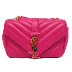 Túi Đeo Chéo Nữ Yves Saint Laurent YSL Mini Chain Shoulder Pink Gold Hardware Bag Màu Hồng
