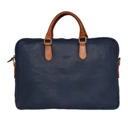 Túi Xách Đựng Laptop Medici Of Florence&nbsp;Calfskin 110 DL Denim MED110D4C0888 Màu Xanh Navy