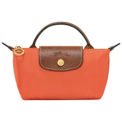 Túi Xách Nữ Longchamp Le Pliage Original Pouch With Handle Màu Cam