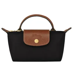 Túi Xách Nữ Longchamp Le Pliage Original Pouch With Handle Màu Đen