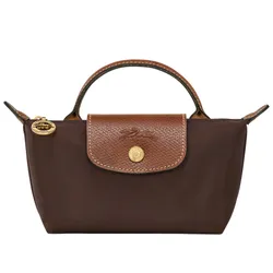 Túi Xách Nữ Longchamp Le Pliage Original Pouch With Handle Màu Nâu
