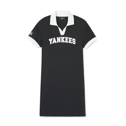 Váy Polo Nữ MLB Varsity Lettering Pique One-Piece New York Yankees 3FOPV0143-50BKS Màu Đen