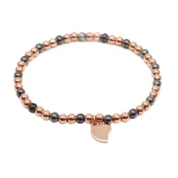 Vòng Đeo Tay Nữ Viya Jewelry VJWB-01GB Premium Gold Macrame Charms Bracelet For Lady Màu Vàng Hồng Size 17.5cm