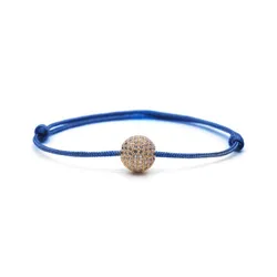 Vòng Đeo Tay Viya Jewelry VJ-BRV19BL Premium Blue Rope Bracelet With Swaroski Charm Bracelet Màu Xanh Blue Size 20.5cm