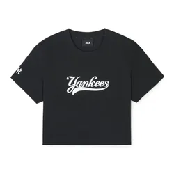 Áo Croptop Nữ MLB Varsity New York Yankees Crop Tshirt 3FTSV1243-50BKS Màu Đen
