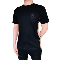 Áo Phông Nam Burberry Square B Logo 8080852 Tshirt Màu Đen Size XXS