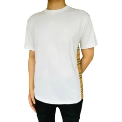 Áo Phông Nam Burberry Square B Logo 8080856 Tshirt Màu Trắng Size XS