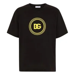 Áo Phông Nam Dolce & Gabbana D&G Logo G8PD7T Tshirt Màu Đen Size 44