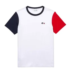 Áo Phông Nam Lacoste Men's Sport French Sporting Spirit Edition Tricolour T-Shirt TH3745-00 Màu Trắng Size 3