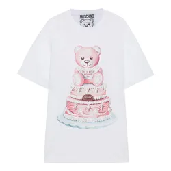 Áo Phông Nữ Moschino Cake Teddy Bear Print T-Shirt  Màu Trắng Size XXS