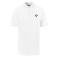 Áo Polo Nam Alexander McQueen White With Skull Logo Embroidered 609228 QOX33 9000 Màu Trắng