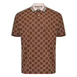 Áo Polo Nam Gucci GG Stretch Cotton Polo Shirt 598956 Màu Nâu Size M