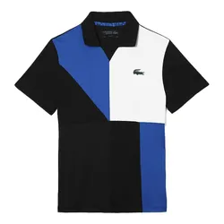 Áo Polo Nam Lacoste Color-Block Ultra-Dry Piqué Tennis Polo Shirt DH9260-7KE Màu Đen - Trắng Size 2