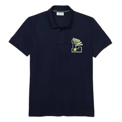 Áo Polo Nam Lacoste Men’s Regular Fit L Badge Cotton Piqué PH7730 166 Màu Xanh Navy Size 2