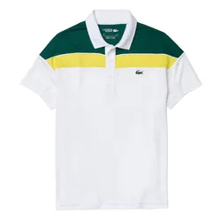 Áo Polo Nam Lacoste Men’s Sport Thermo-Regulating Piqué Regular Fit  DH6948-51 Màu Trắng Phối Màu Size 2