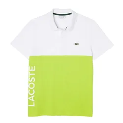 Áo Polo Nam Lacoste Regular Fit Stretch Cotton Colourblock Shirt PH8365 UG5 Màu Trắng/Xanh Size 3