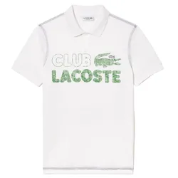 Áo Polo Nam Lacoste Regular Organic Cotton Printed Shirt PH5452 51 001 Màu Trắng Size 3