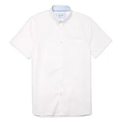 Áo Sơ Mi Cộc Tay Nam Lacoste Regular Fit Shirt CH4890 800 Màu Trắng Size 40