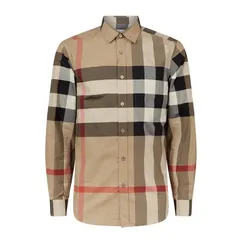 Áo Sơ Mi Nam Burberry Wide Vintage Check Stretch Shirt 8010213 Màu Beige Size XS
