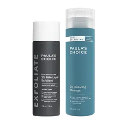 Combo Tẩy Da Chết Paula's Choice Skin Perfecting 2% BHA 118ml + Sữa Rửa Mặt Oil-Reducing Cleanser 237ml