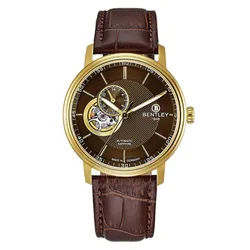 Đồng Hồ Nam Bentley Open Heart BL1832-25MKDD-AMK-GL-N Màu Nâu Vàng