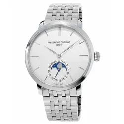 Đồng Hồ Nam Frederique Constant Slimline Moonphase FC-705S4S6B Màu Bạc Trắng