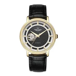 Đồng Hồ Nam SRWATCH Automatic Open Heart SG8874.4601 Màu Đen - Vàng