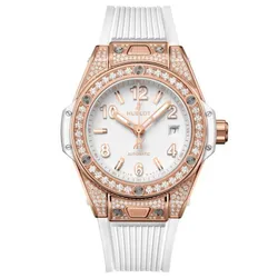 Đồng Hồ Nữ Hublot Oneclick 33mm King Gold Diamond Pave Màu Trắng/ Vàng Hồng
