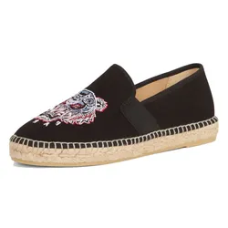 Giày Slip On Nam Kenzo Elasticated Tiger Espadrilles FC55ES188F71-99 Màu Đen