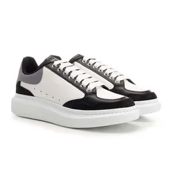 Giày Sneakers Nam Alexander Mcqueen White & Black Leather 757710 WIA5V 1142 Màu Đen Trắng