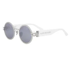 Kính Mát Nữ Saint De Paris & Crew No 9 Petite Gabrielle White Siliver Sunglasses Màu Xanh Bạc