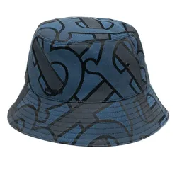 Mũ Burberry Bucket Blue Cotton Monogram Hat 8072726 Màu Xanh Họa Tiết