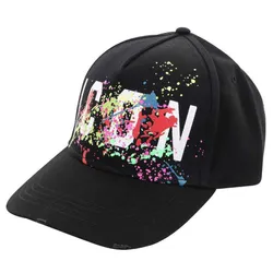 Mũ Dsquared2 Icon Baseball Splash Cap BCM0605 05C00001 2124 Màu Đen