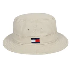 Mũ Tommy Hilfiger Brand Logo Bucket Hat Màu Be Size 56