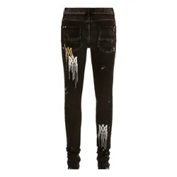 Quần Jean Nam Dolce & Gabbana D&G D8020 Màu Đen Họa Tiết Size 31
