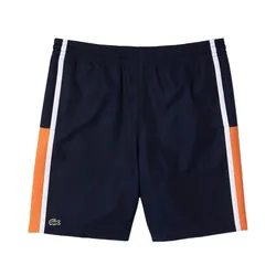 Quần Short Nam Lacoste Men's Sport Colorblock Panels Lightweight GH314T-51 Màu Xanh Phối Cam Size 2