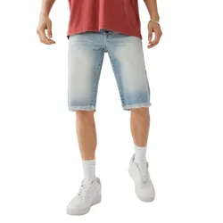 Quần Short Nam True Religion Rocco Super T Stitch Skinny 107239 - TB02 Màu Xanh Nhạt Size 32