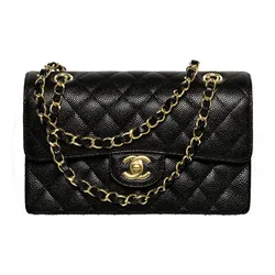 Túi Đeo Chéo Nữ Chanel Grained Calfskin & Gold Tone Metal Small Classic Black A01113 Y01864 C3906 Màu Đen