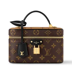 Túi Đeo Chéo Nữ Louis Vuitton LV Vanity Chain Pouch Monogram M47125 Màu Nâu