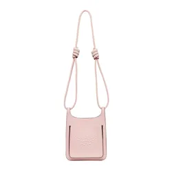 Túi Đeo Chéo Nữ MCM Himmel Hobo In Embossed Logo Leather MWHESAC01P7001 Màu Hồng