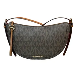 Túi Đeo Vai Nữ Michael Kors MK Camden Brown Signature Crossbody Crossbody Bag 38H3GCDM1B Màu Nâu Đen